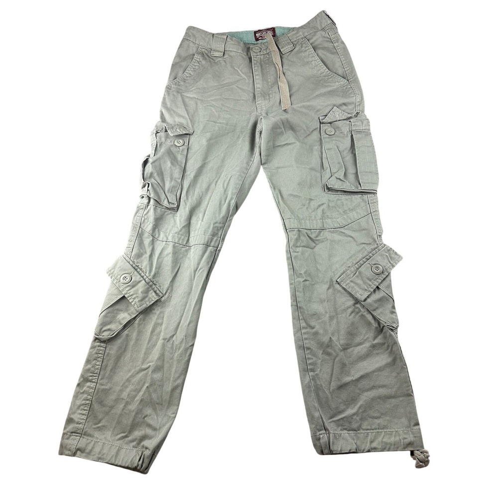 Matchstick Cargo Pants Men M Green Regular Fit 100% Cotton Streetwear Outdoor